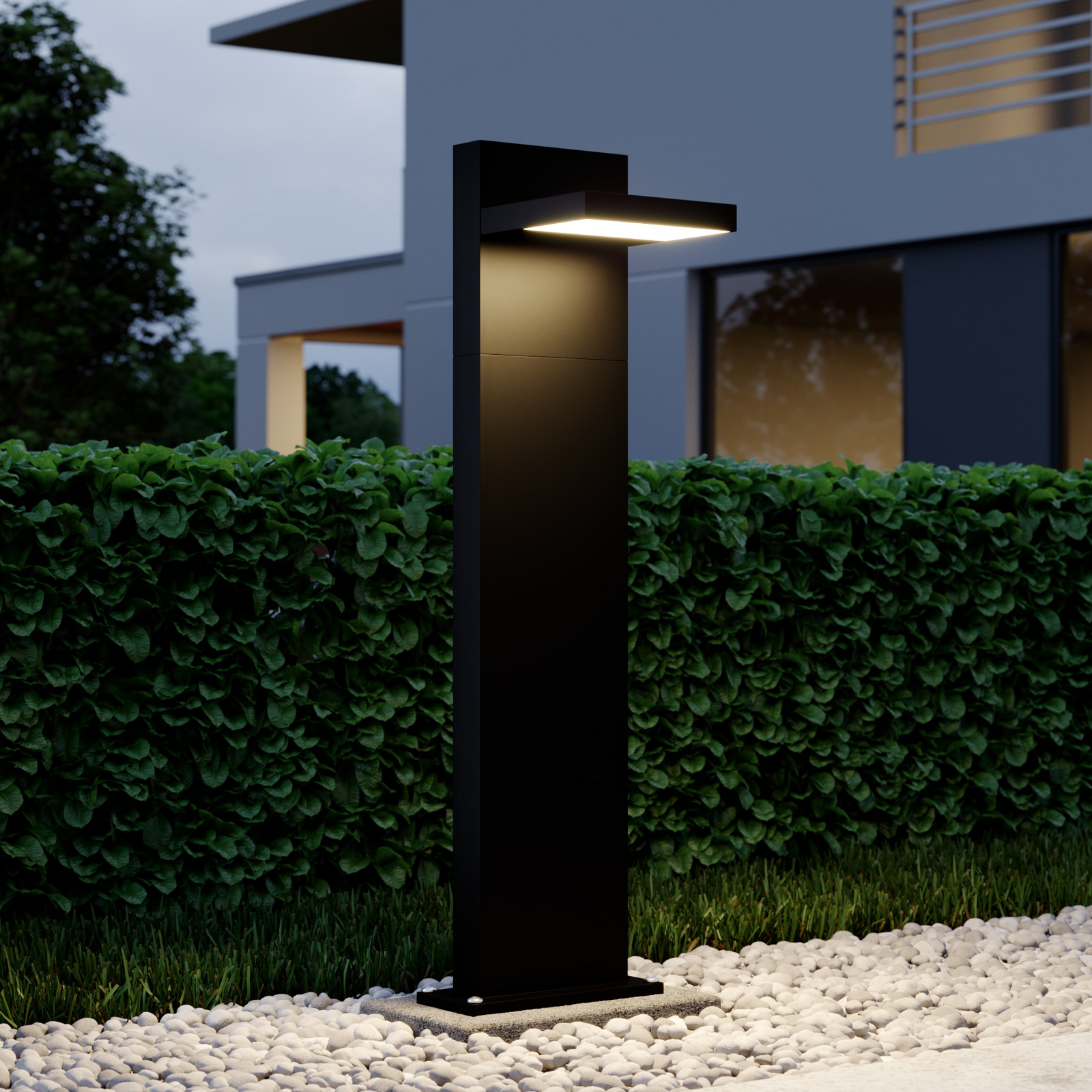 "Lucande" LED stulpelio šviestuvas "Silvan", 65 cm, antracito spalvos, metalas
